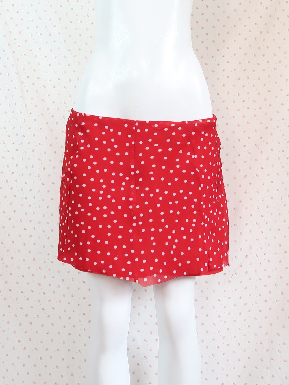 George Red Polka Dot Mini Skirt